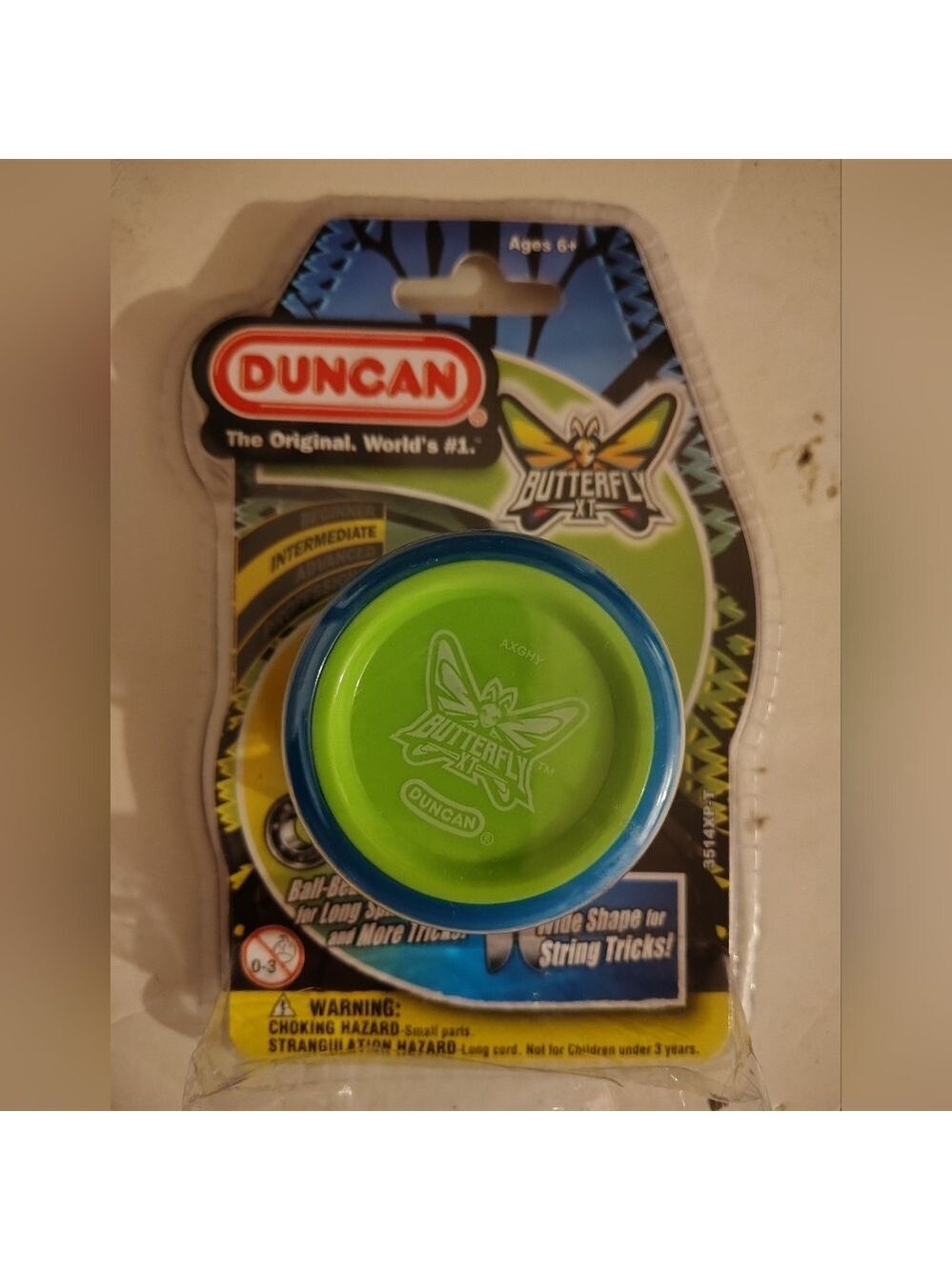 Duncan Toys Butterfly XT Yo-Yo Ball Bearing Axle Green Blue